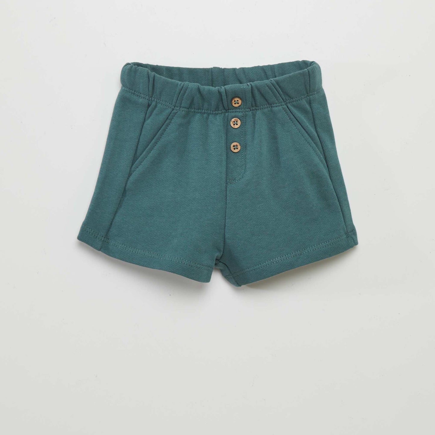 Pack of 2 sweatshirt fabric shorts GREEN