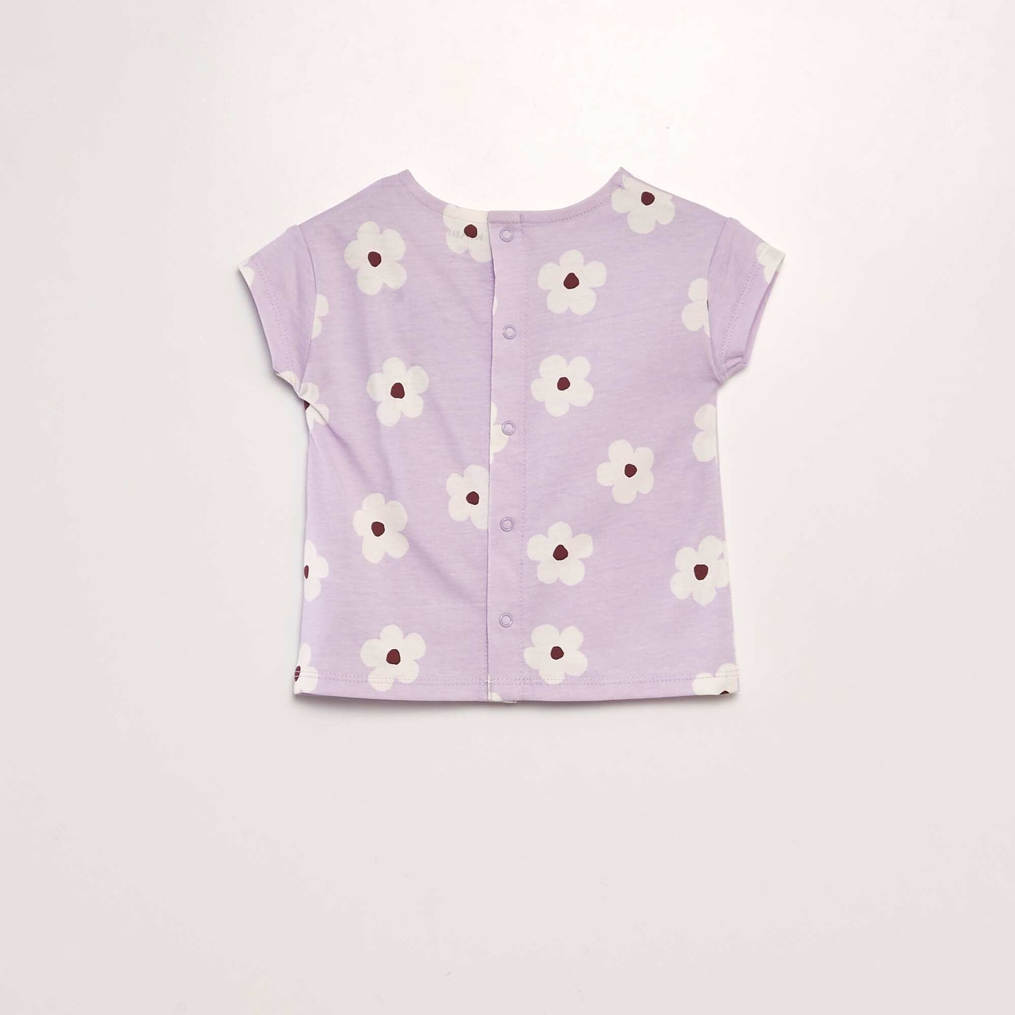 Printed cotton T-shirt PURPLE