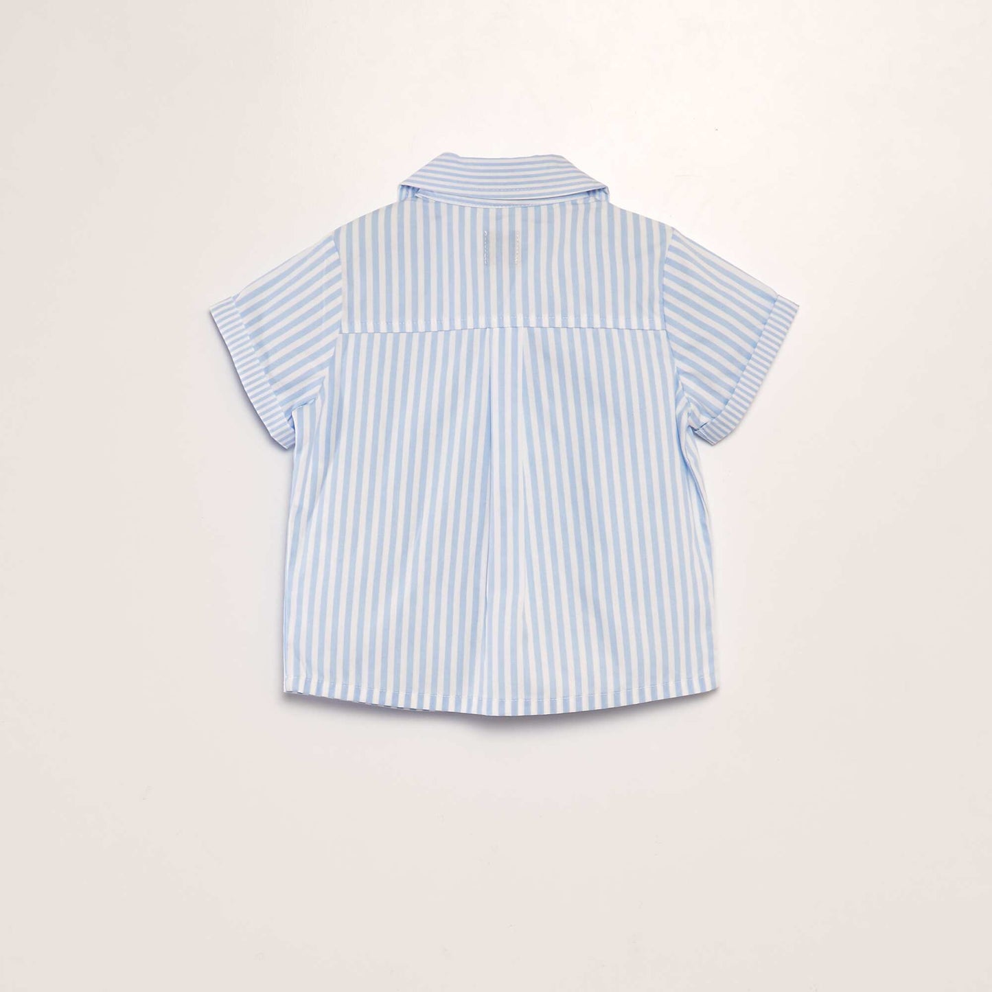 Printed poplin shirt BLUE