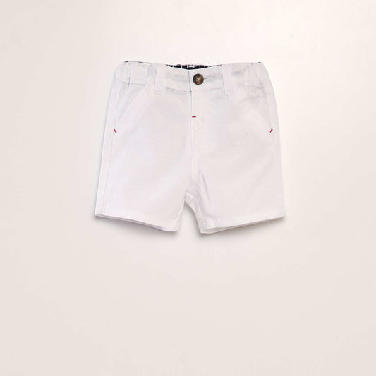 Cotton chino shorts white