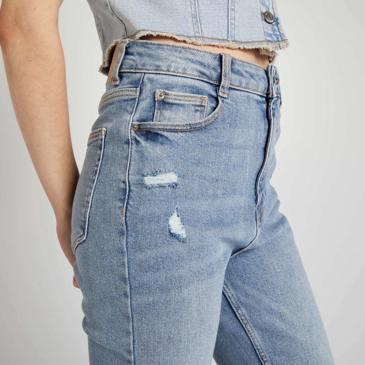 High-rise flared/bootcut jeans BLUE