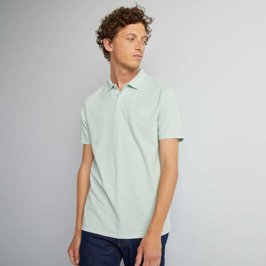 Regular fit short-sleeved polo shirt blue