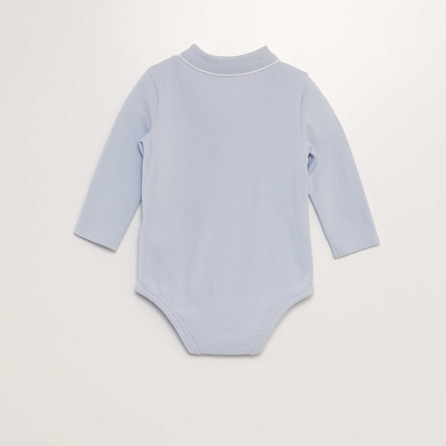 Long-sleeved polo collar bodysuit BLUE