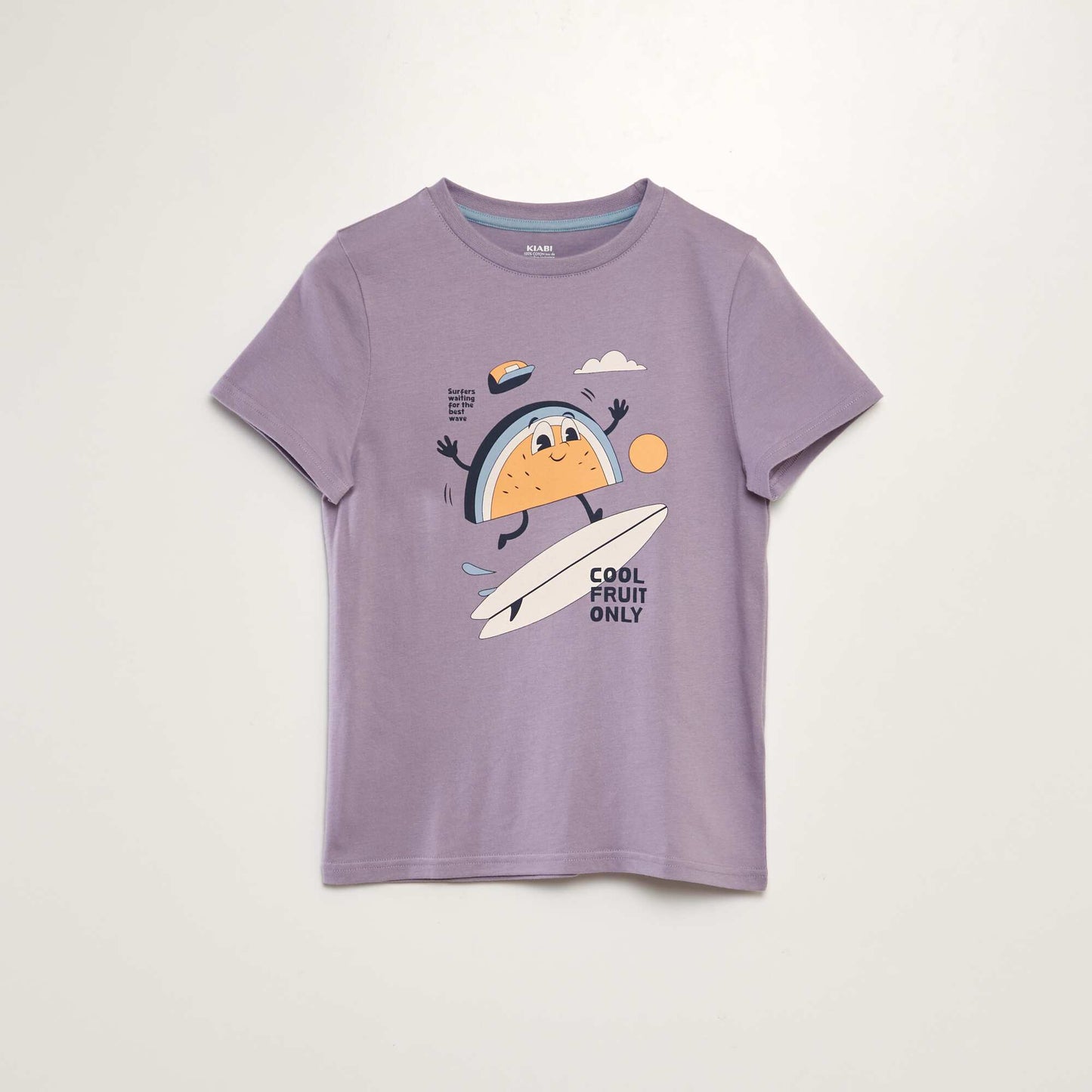 Printed jersey knit T-shirt PURPLE