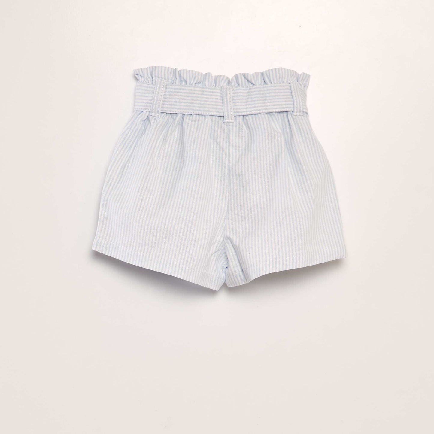 Plain paperbag-style shorts BLUE