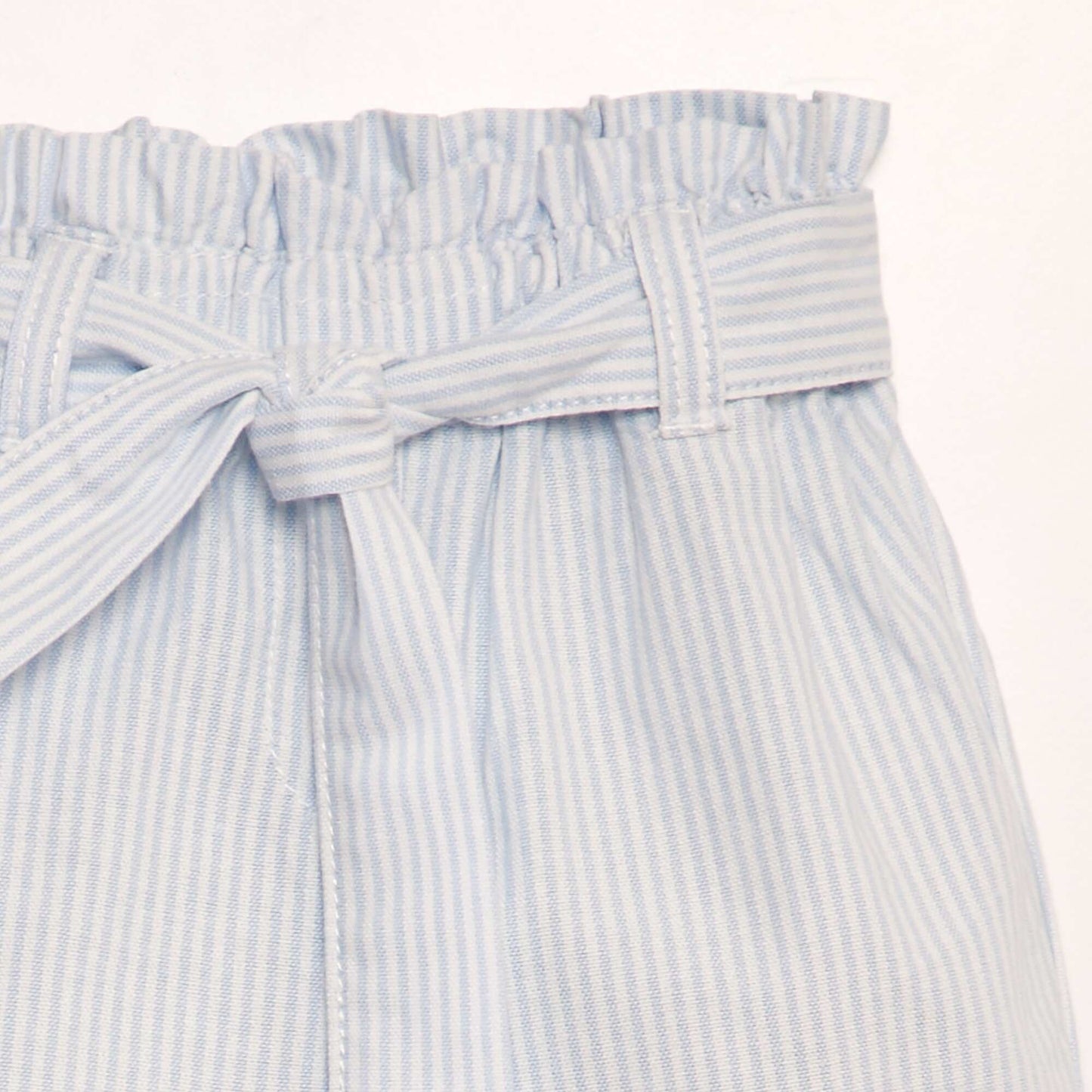 Plain paperbag-style shorts BLUE