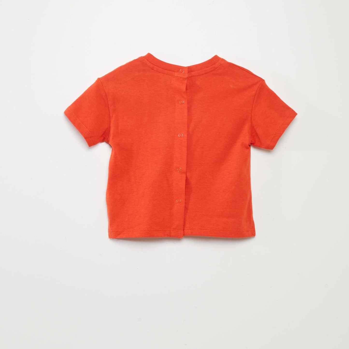 Plain jersey knit T-shirt orange