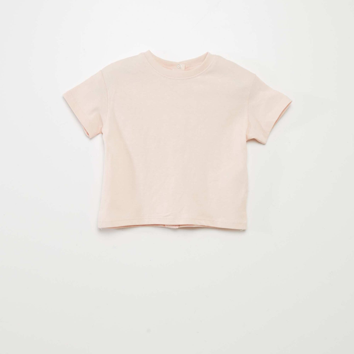 Plain jersey knit T-shirt PINK