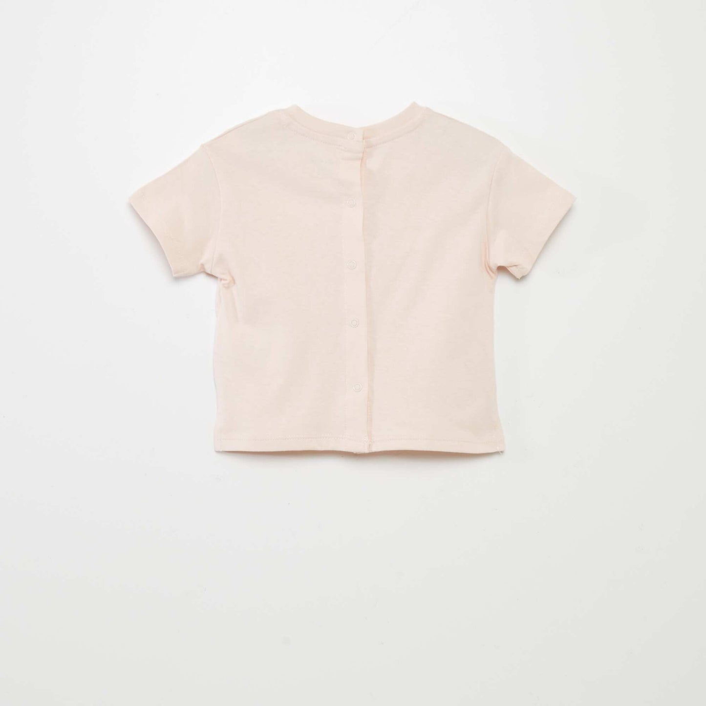 Plain jersey knit T-shirt PINK