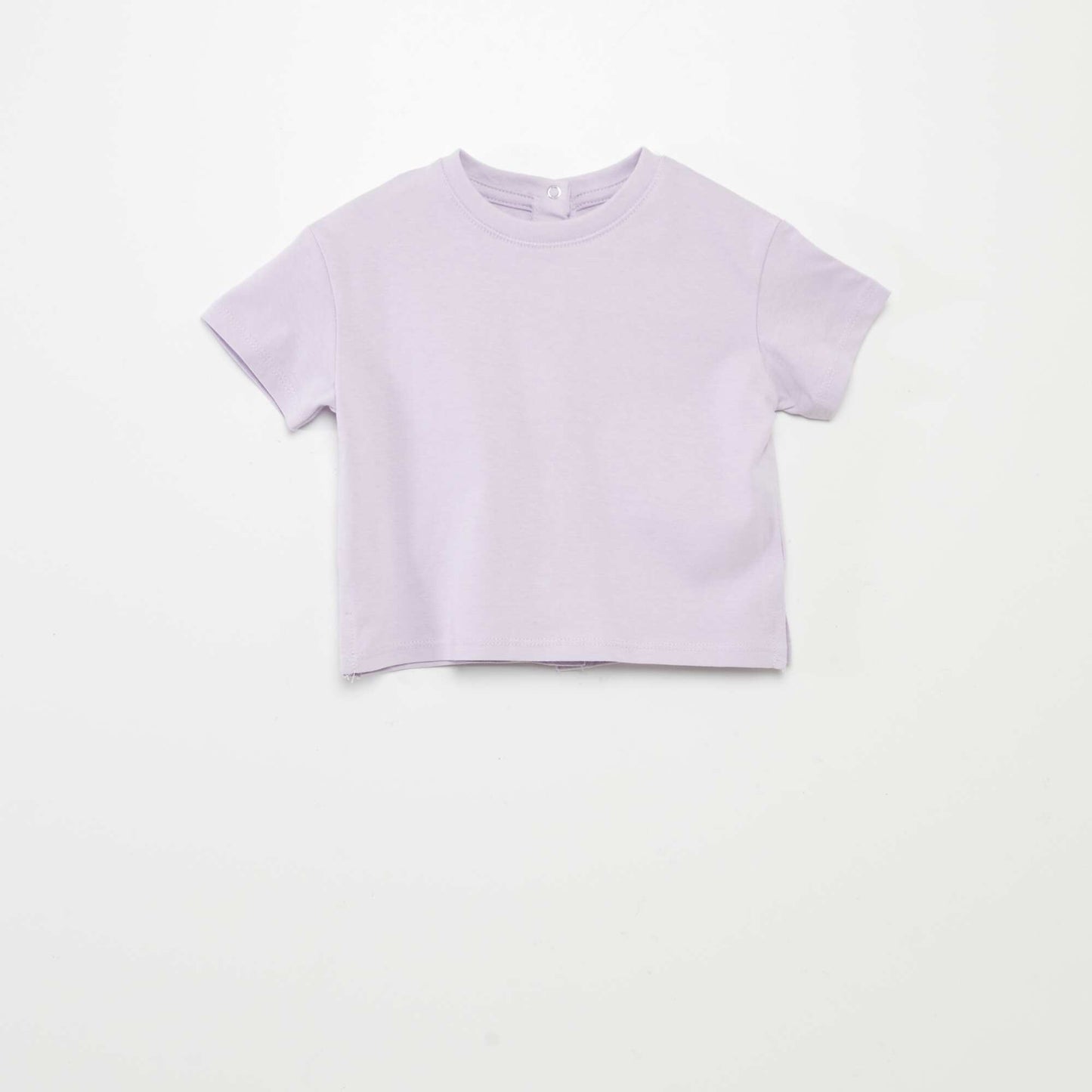 Plain jersey knit T-shirt PINK