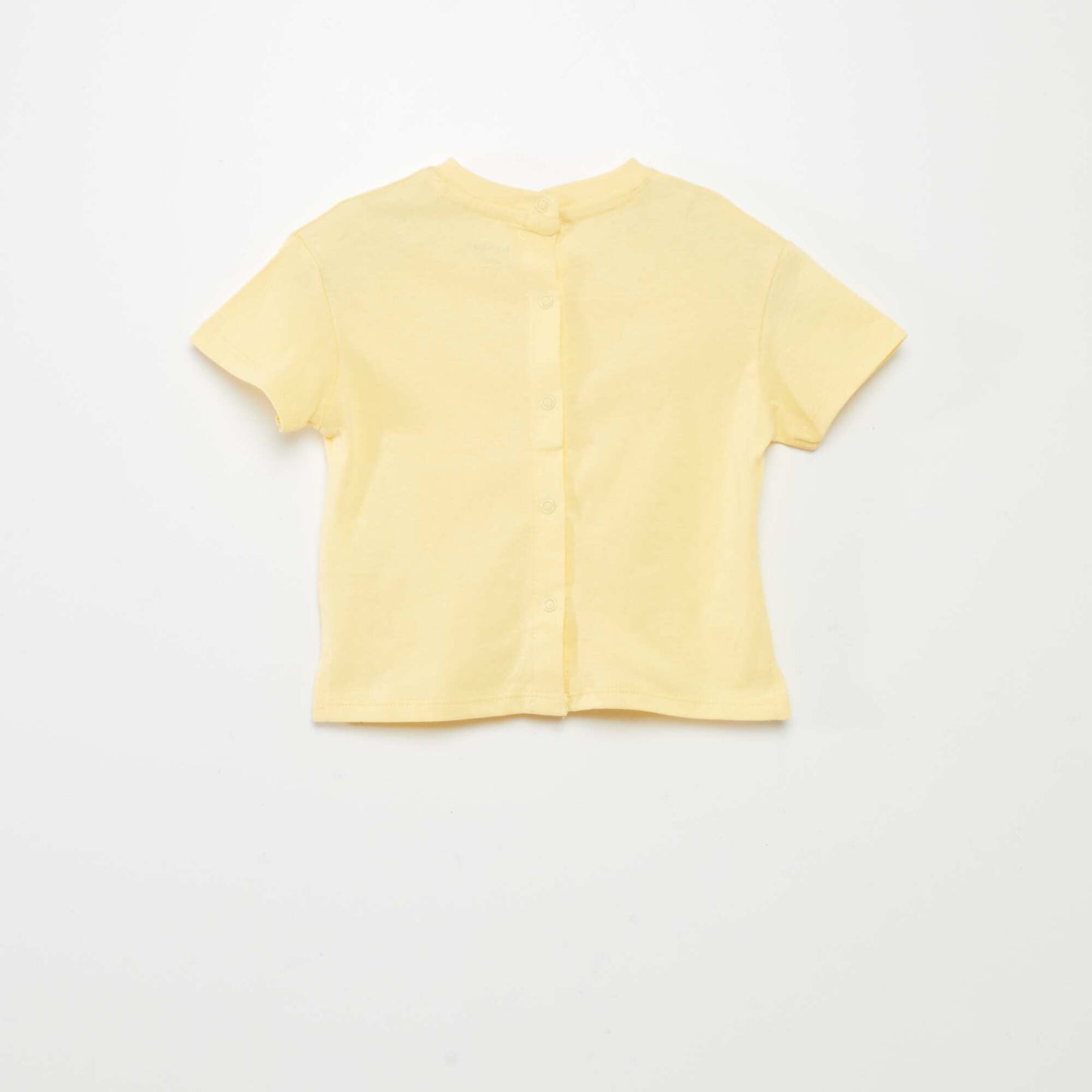 Plain jersey knit T-shirt YELLOW