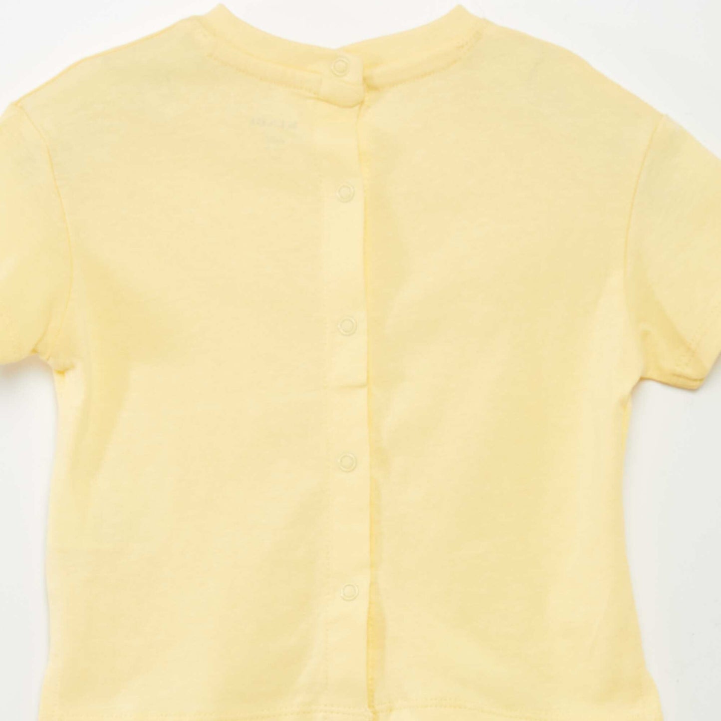 Plain jersey knit T-shirt YELLOW