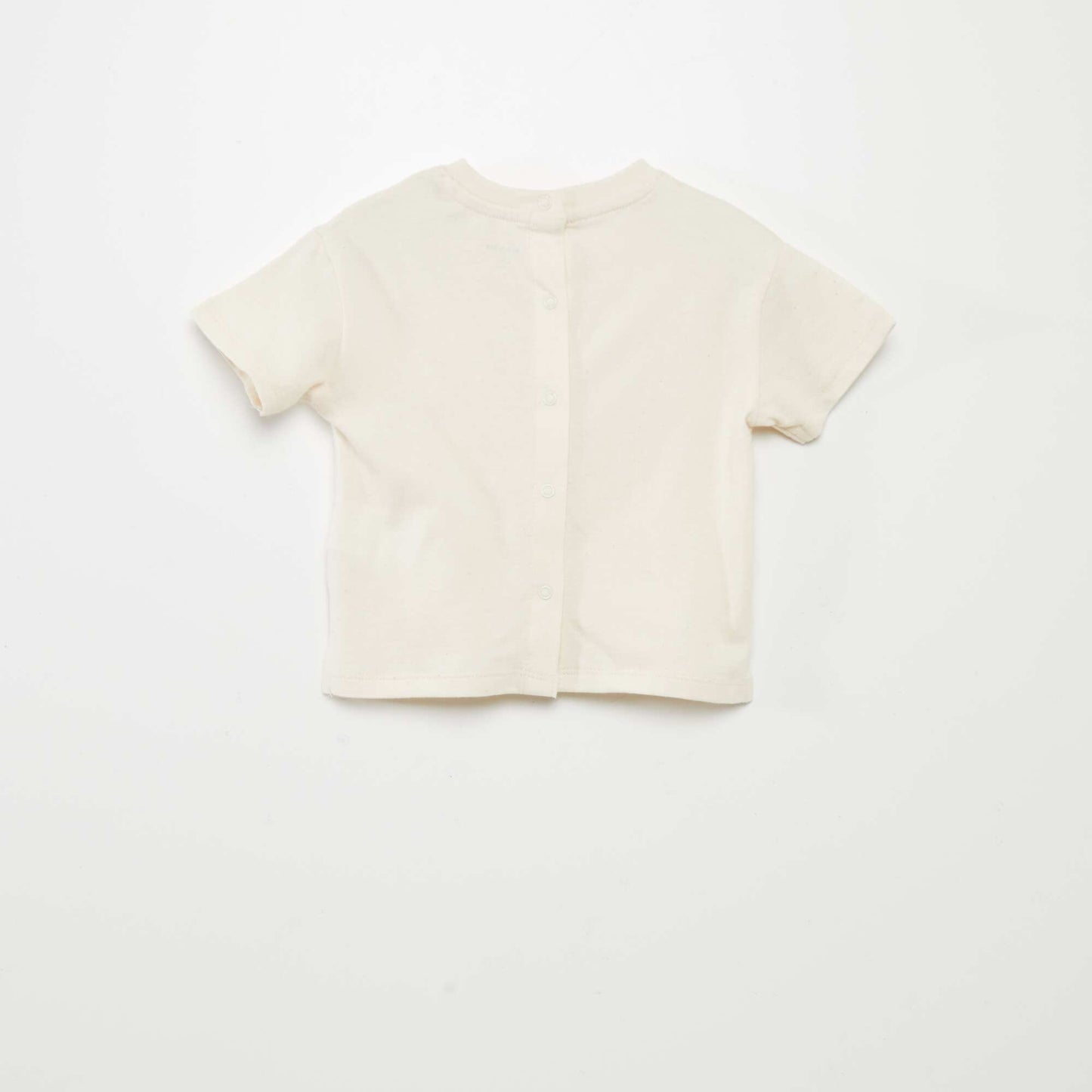 Plain jersey knit T-shirt WHITE