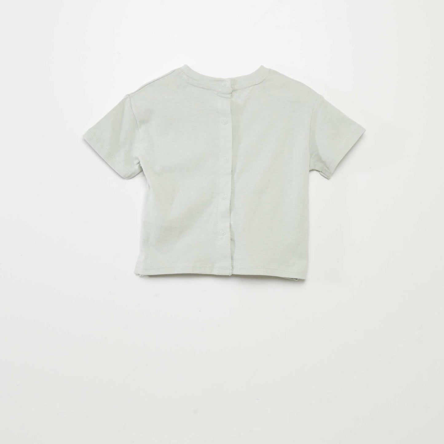 Plain jersey knit T-shirt BLUE