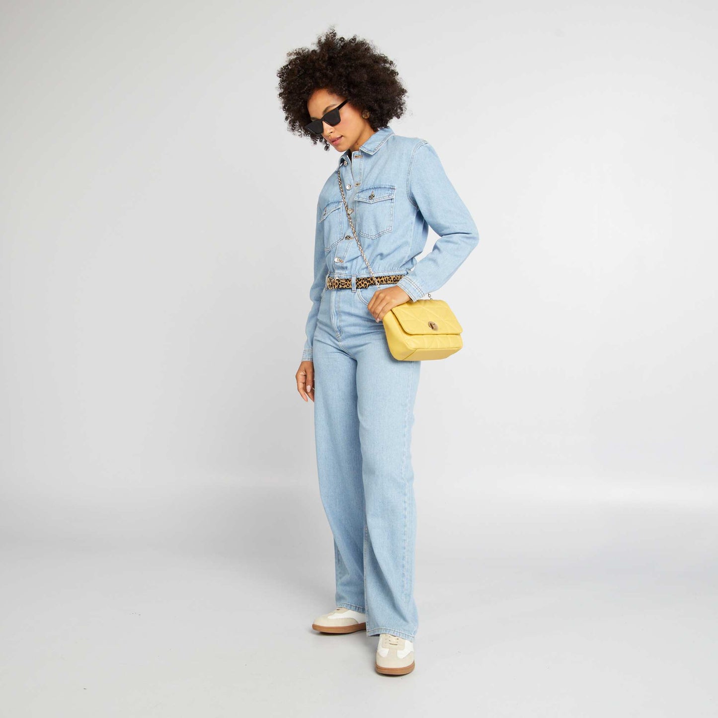 Relaxed denim jumpsuit BLUE