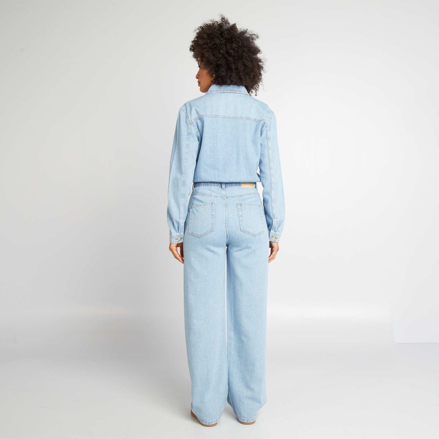 Relaxed denim jumpsuit BLUE