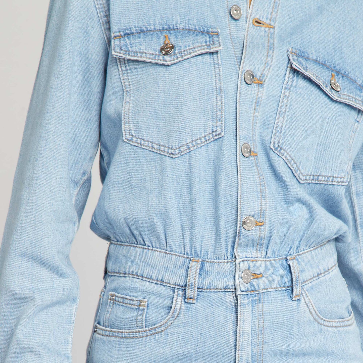 Relaxed denim jumpsuit BLUE