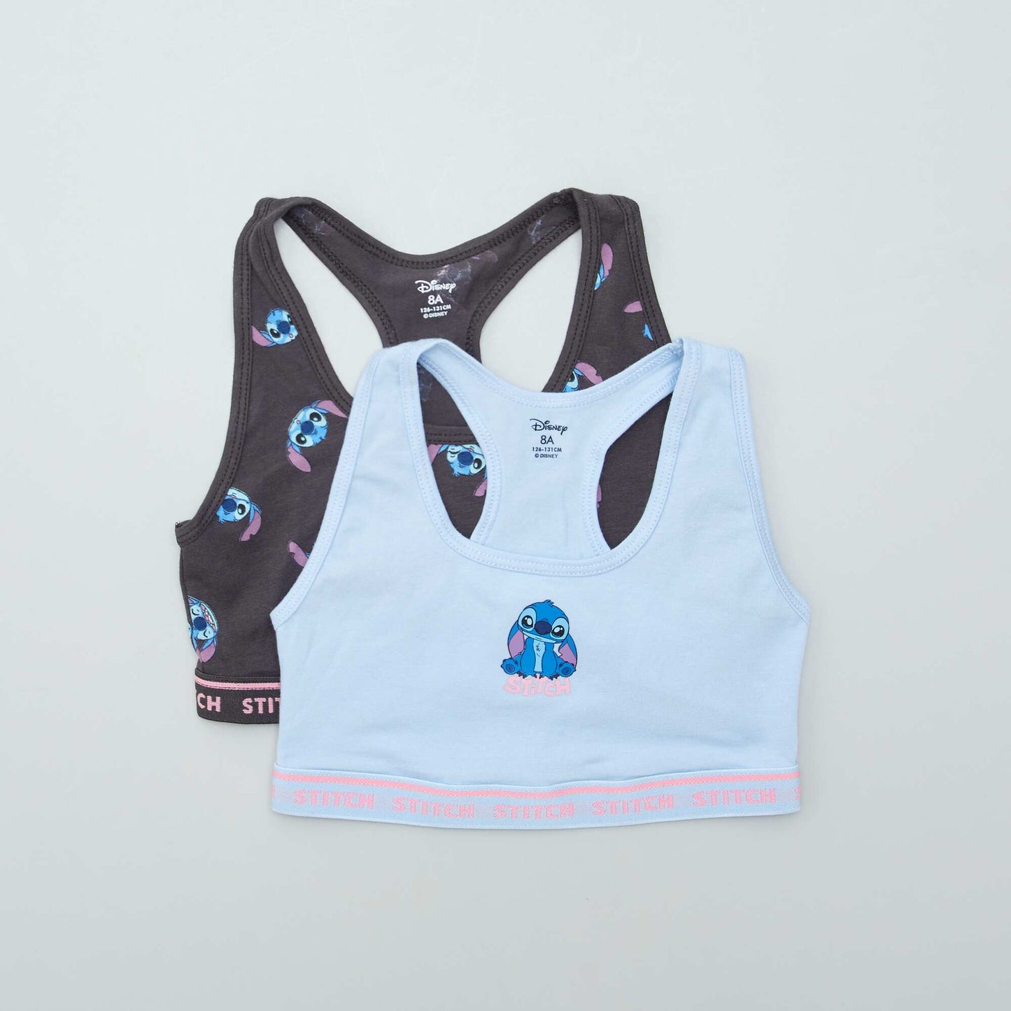 Pack of 2 Stitch crop tops BLUE