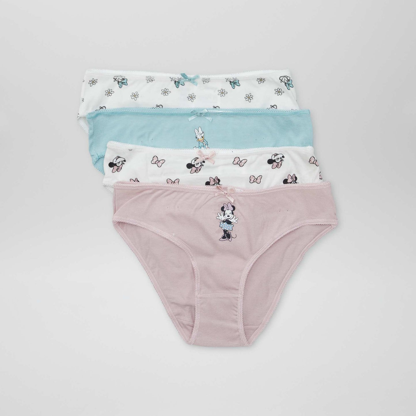 Pack of 4 Minnie and Daisy cotton briefs WHITE