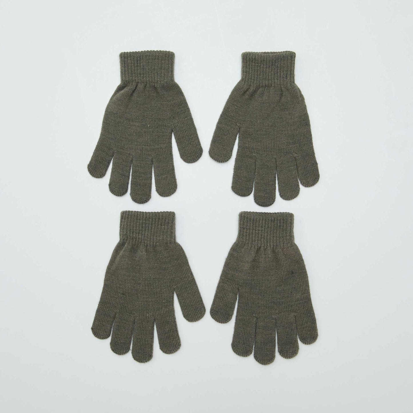 Pack of 2 pairs of gloves KHAKI