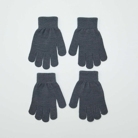 Pack of 2 pairs of gloves GREY