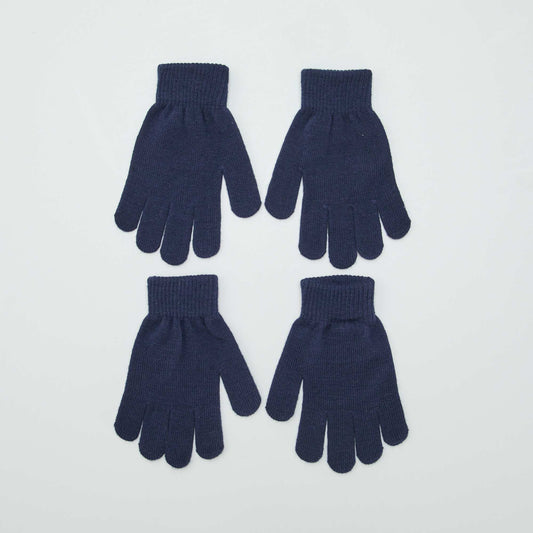 Pack of 2 pairs of gloves BLUE