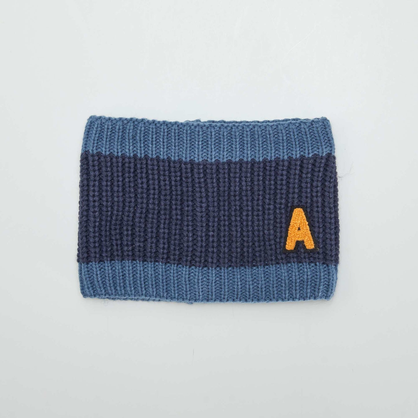 Bobble hat + lined snood set BLUE