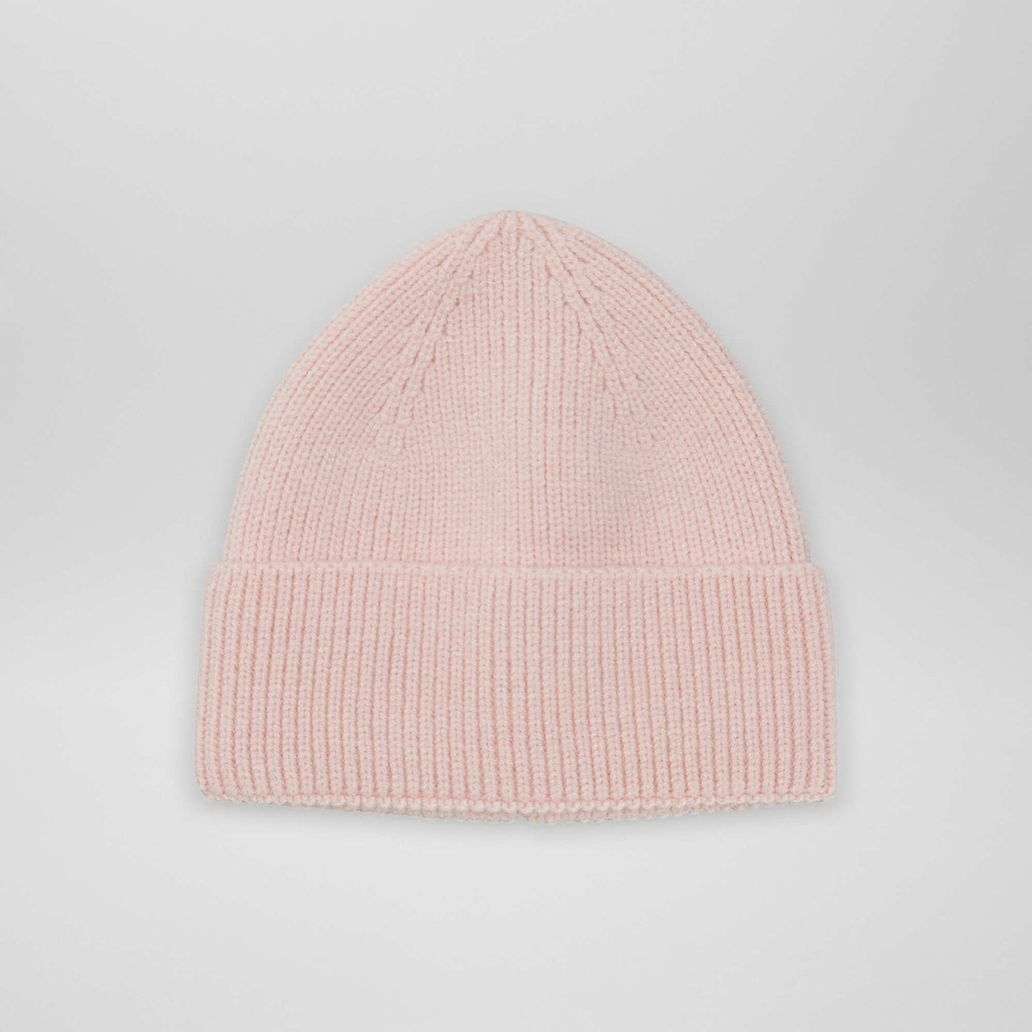 Knit hat with cuff PINK