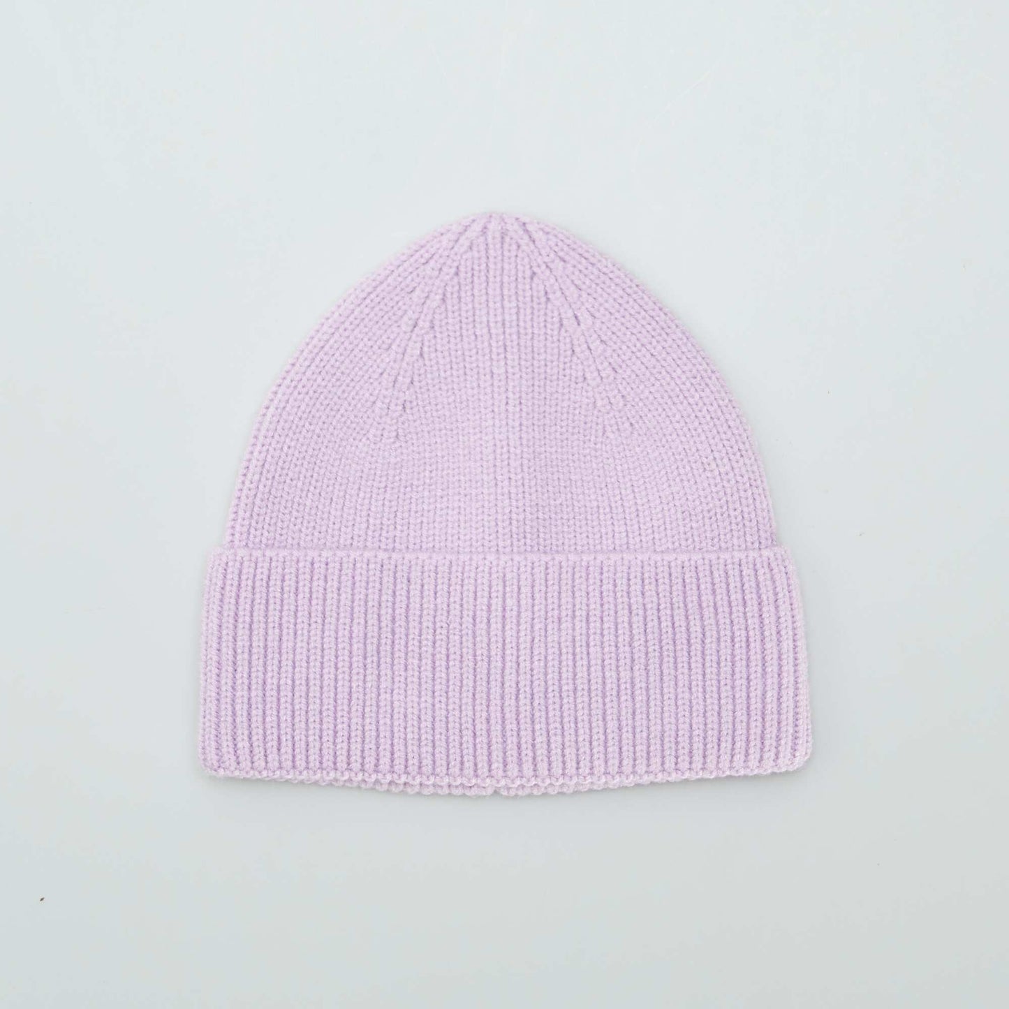 Knit hat with cuff PURPLE