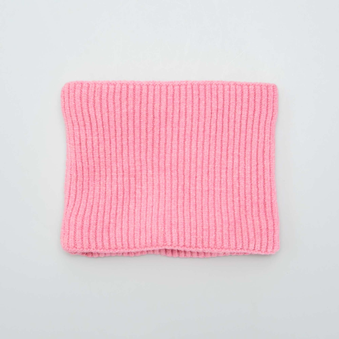 Plain knit snood pink