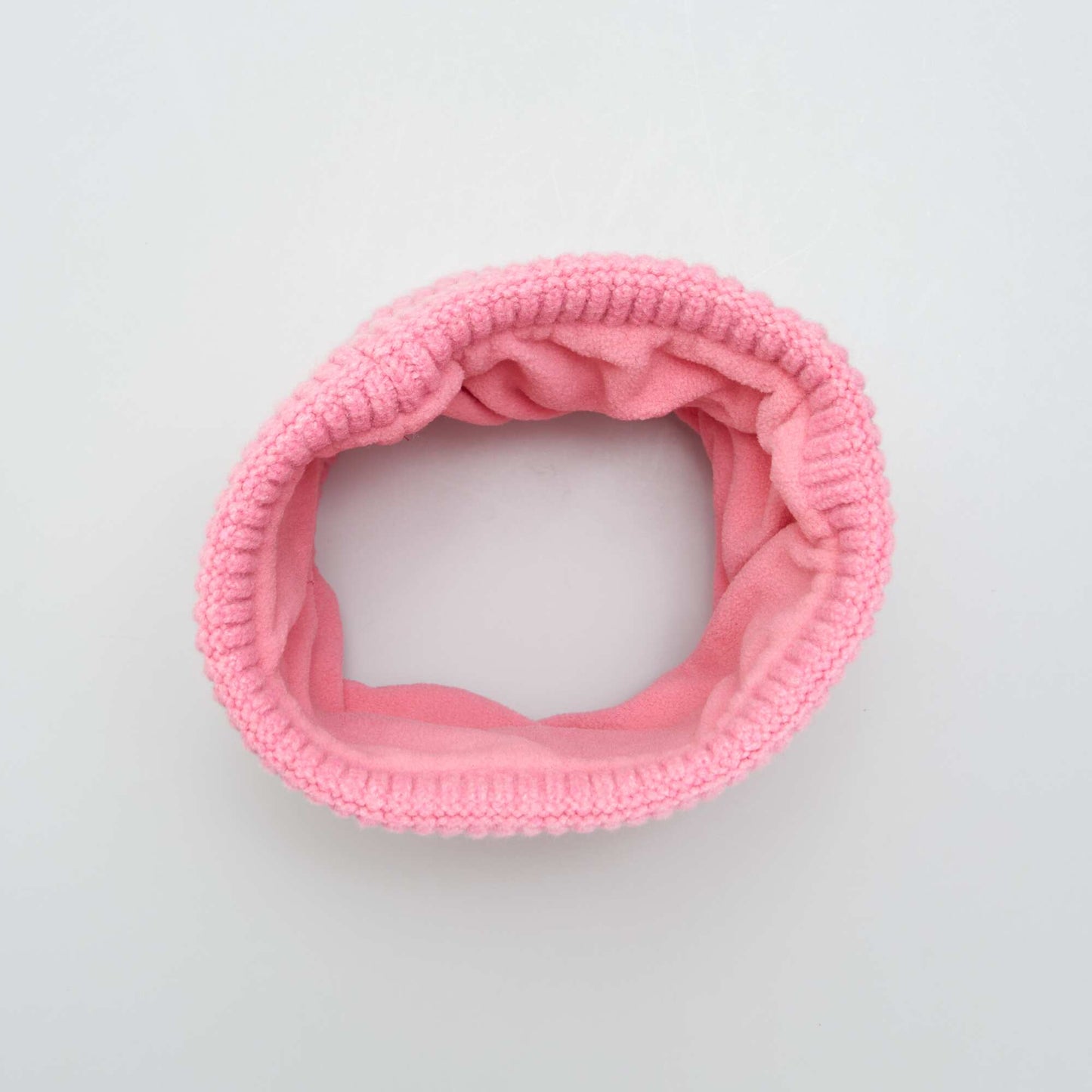 Plain knit snood pink