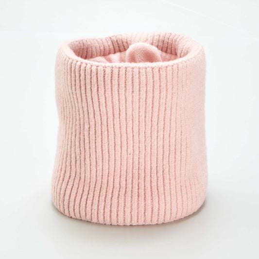 Plain knit snood PINK