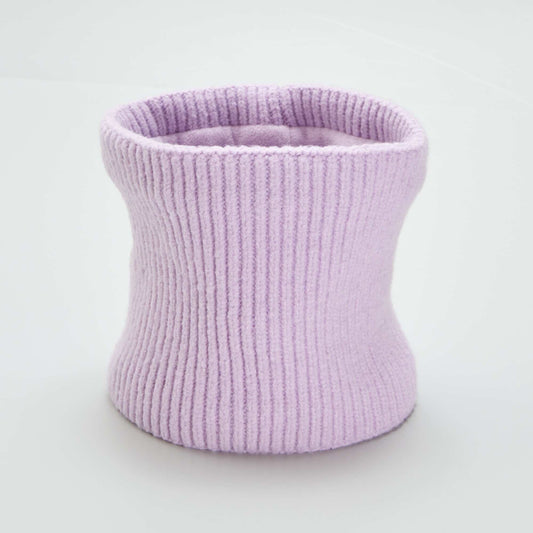 Plain knit snood PURPLE