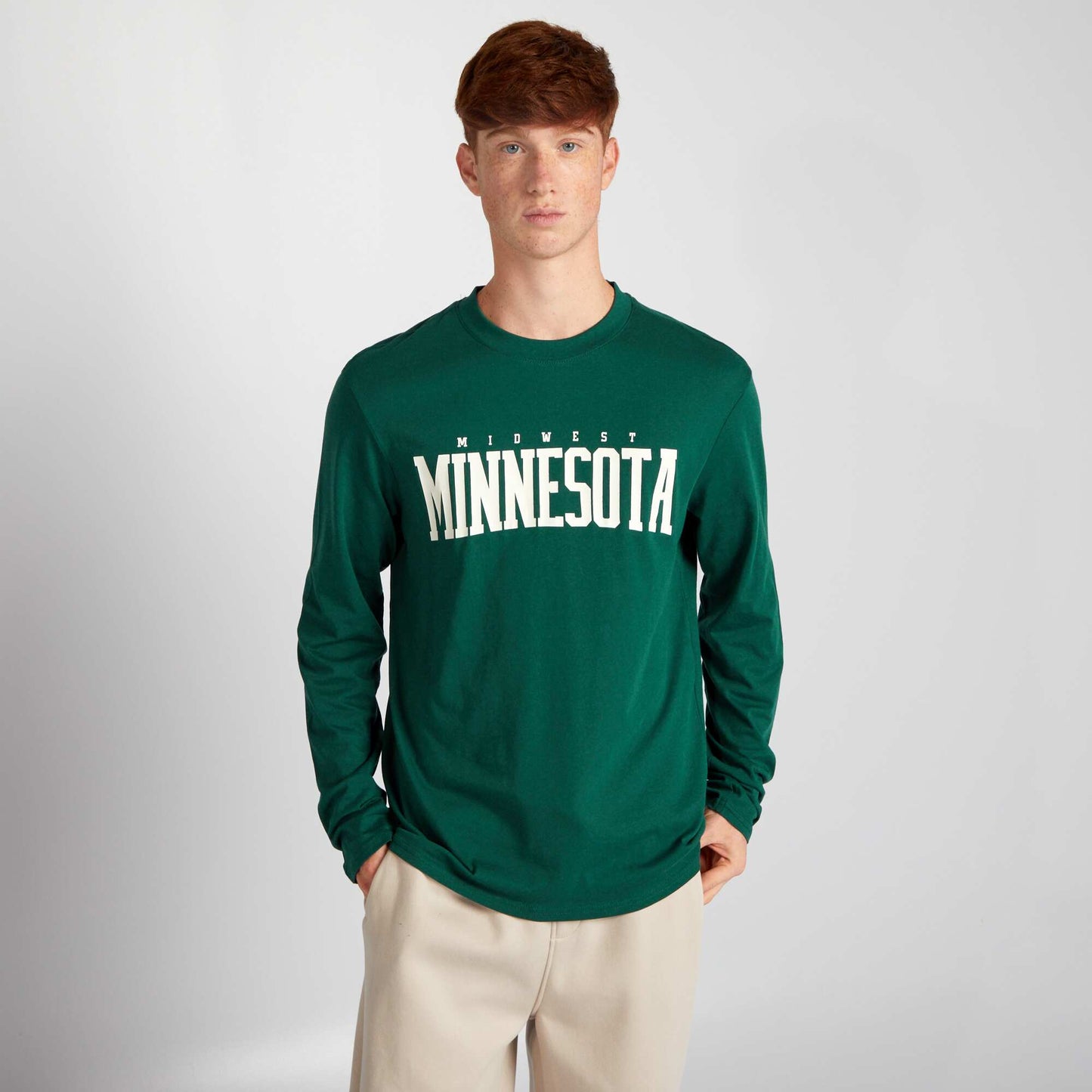 Long-sleeved jersey T-shirt GREEN