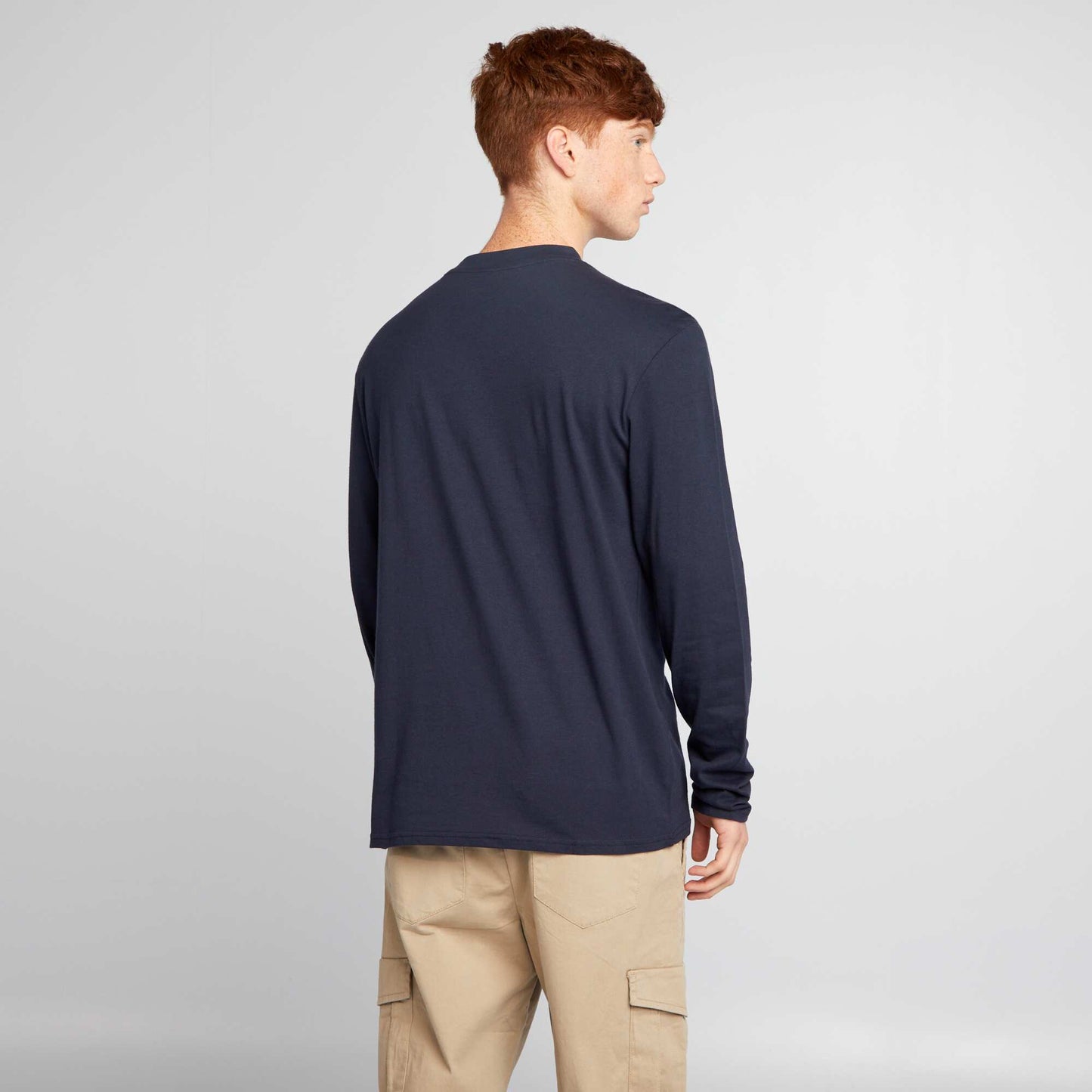 Long-sleeved jersey T-shirt BLUE