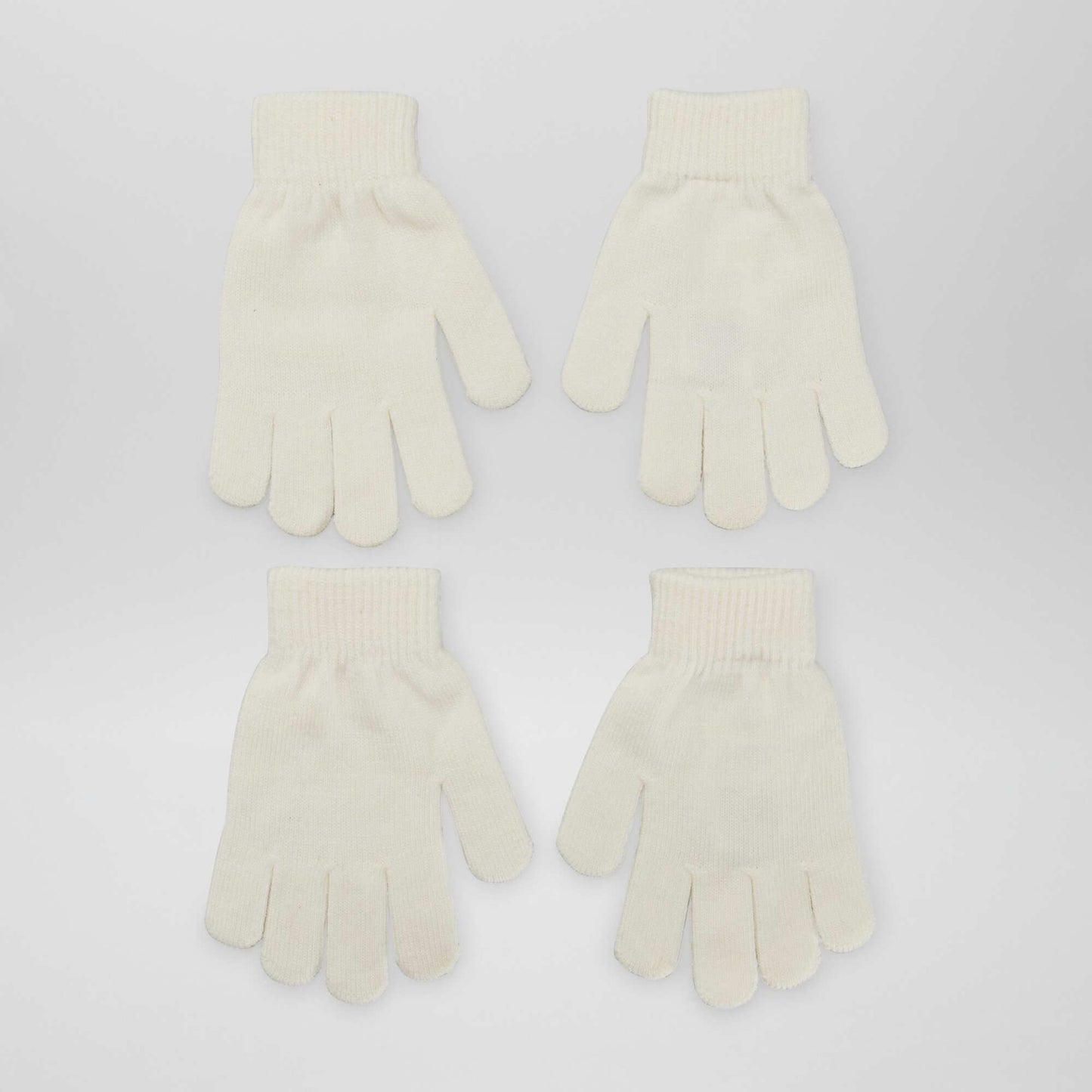 Pack of 2 pairs of gloves WHITE