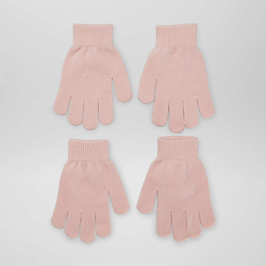 Pack of 2 pairs of gloves PINK