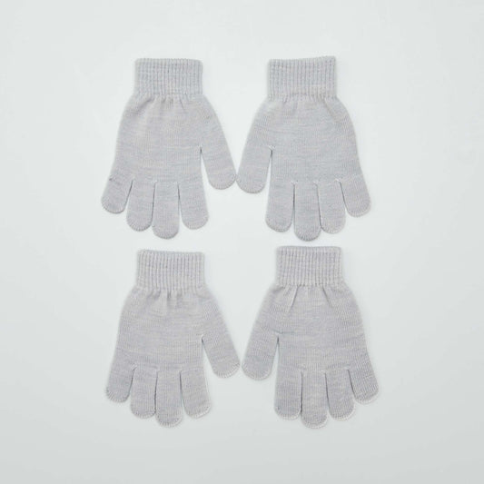 Pack of 2 pairs of gloves GREY