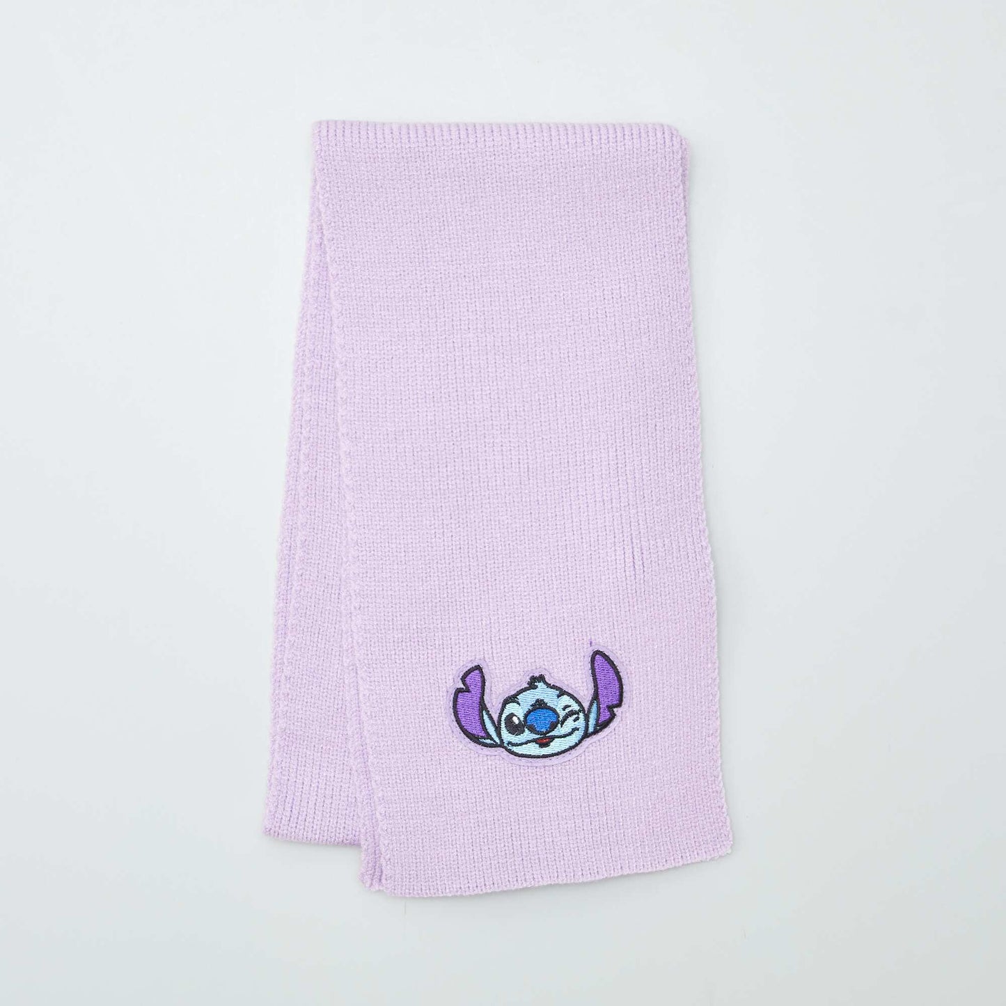 'Disney' 'Stitch' ribbed beanie + scarf set - 2-piece set PURPLE