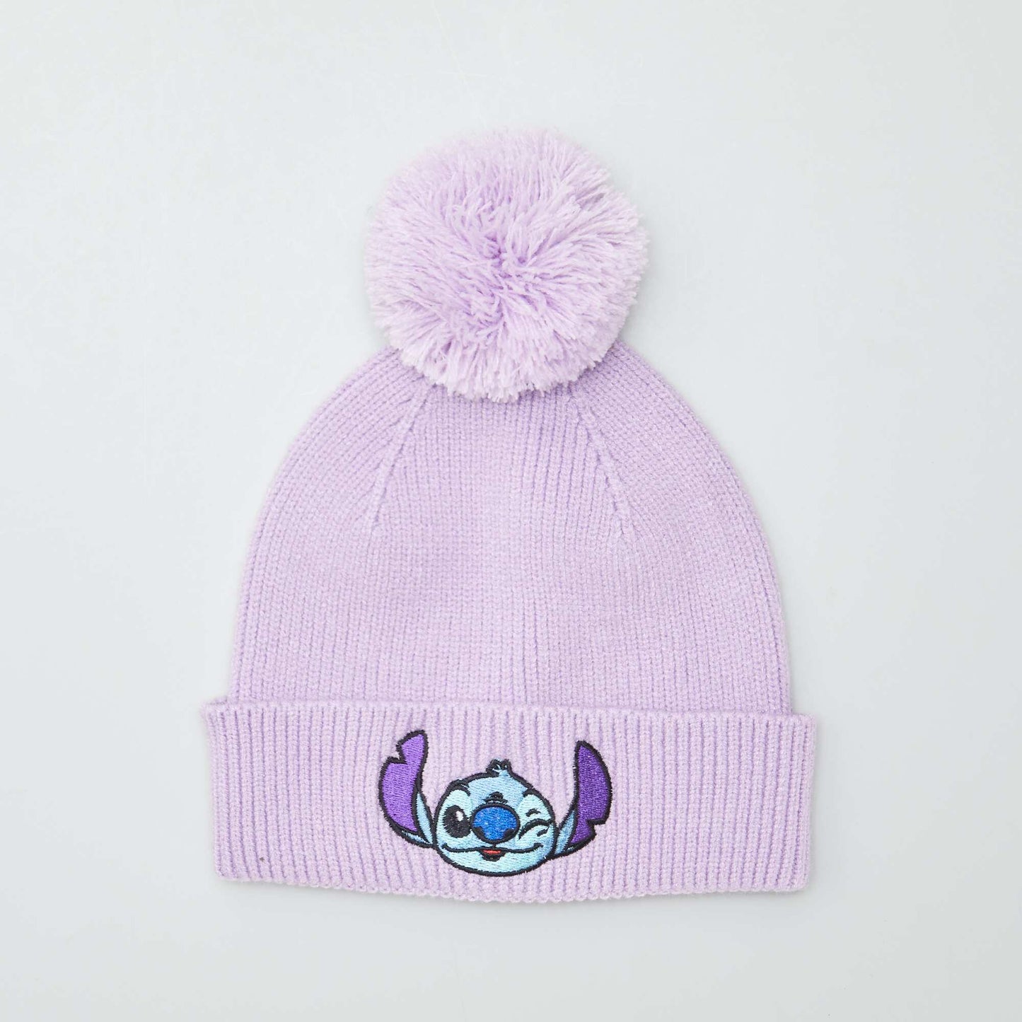 'Disney' 'Stitch' ribbed beanie + scarf set - 2-piece set PURPLE