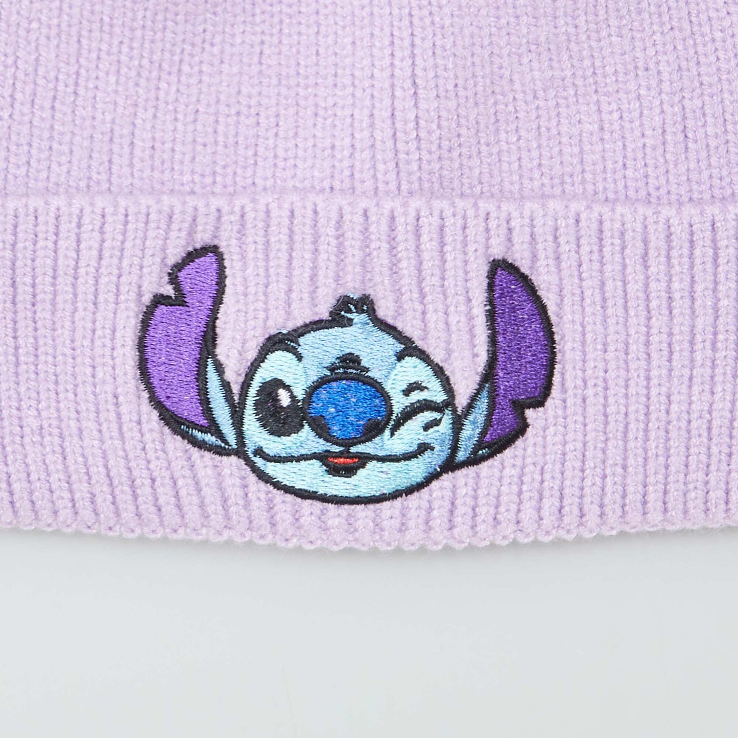 'Disney' 'Stitch' ribbed beanie + scarf set - 2-piece set PURPLE