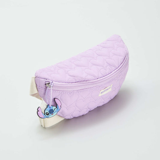 Stitch quilted waist bag PURPLE