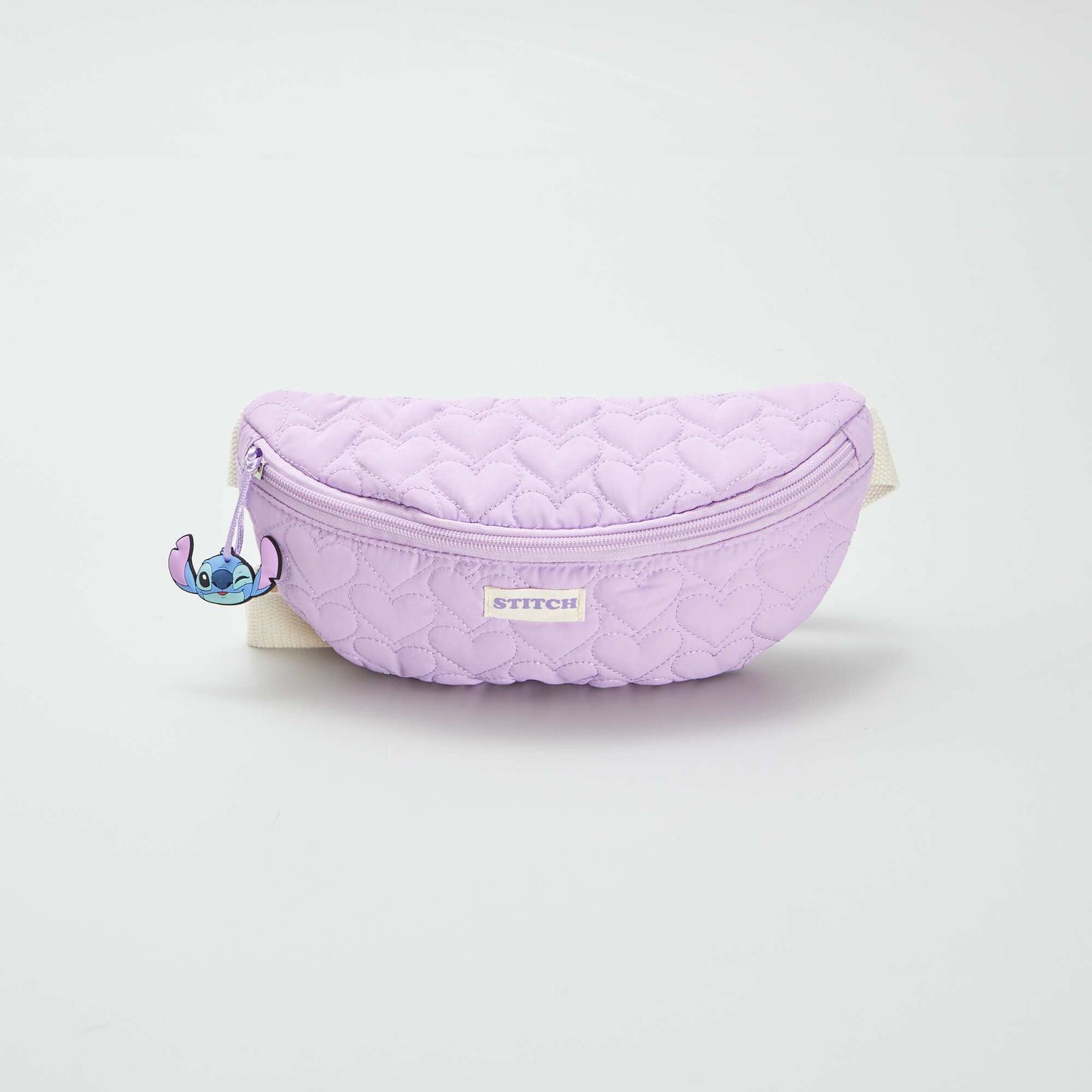 Stitch quilted waist bag PURPLE