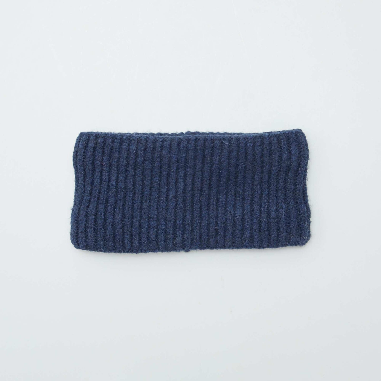 Double fleece hat and snood set blue