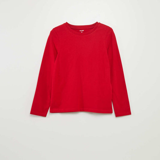 Basic long-sleeved T-shirt RED