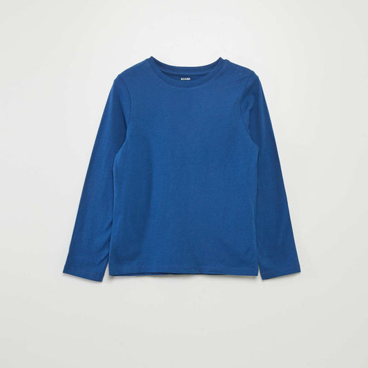 Basic long-sleeved T-shirt BLUE