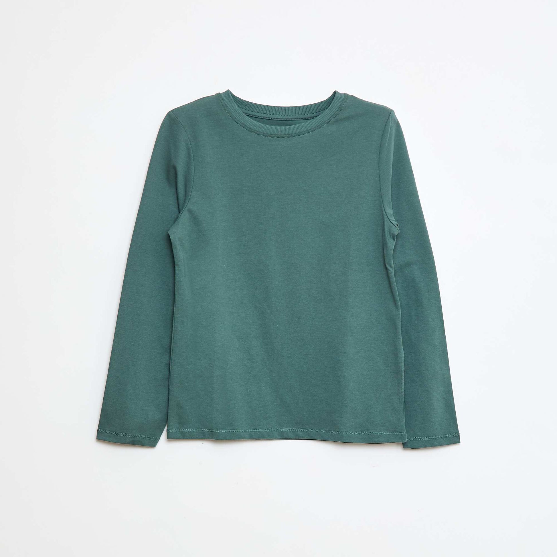 Basic long-sleeved T-shirt GREEN