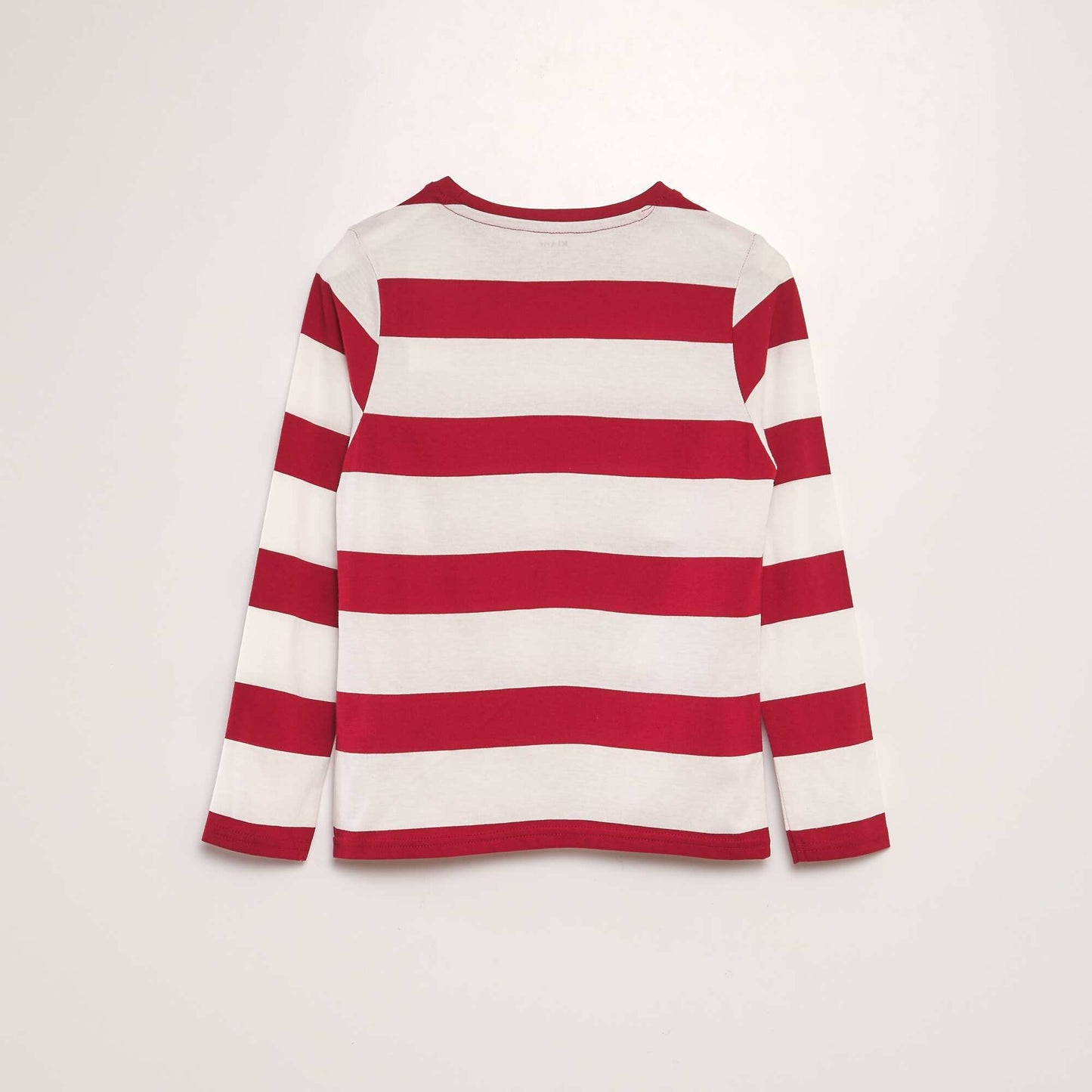 Striped cotton T-shirt RED