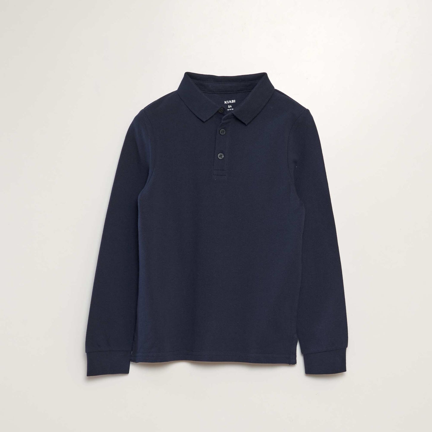 Long-sleeved polo shirt blue