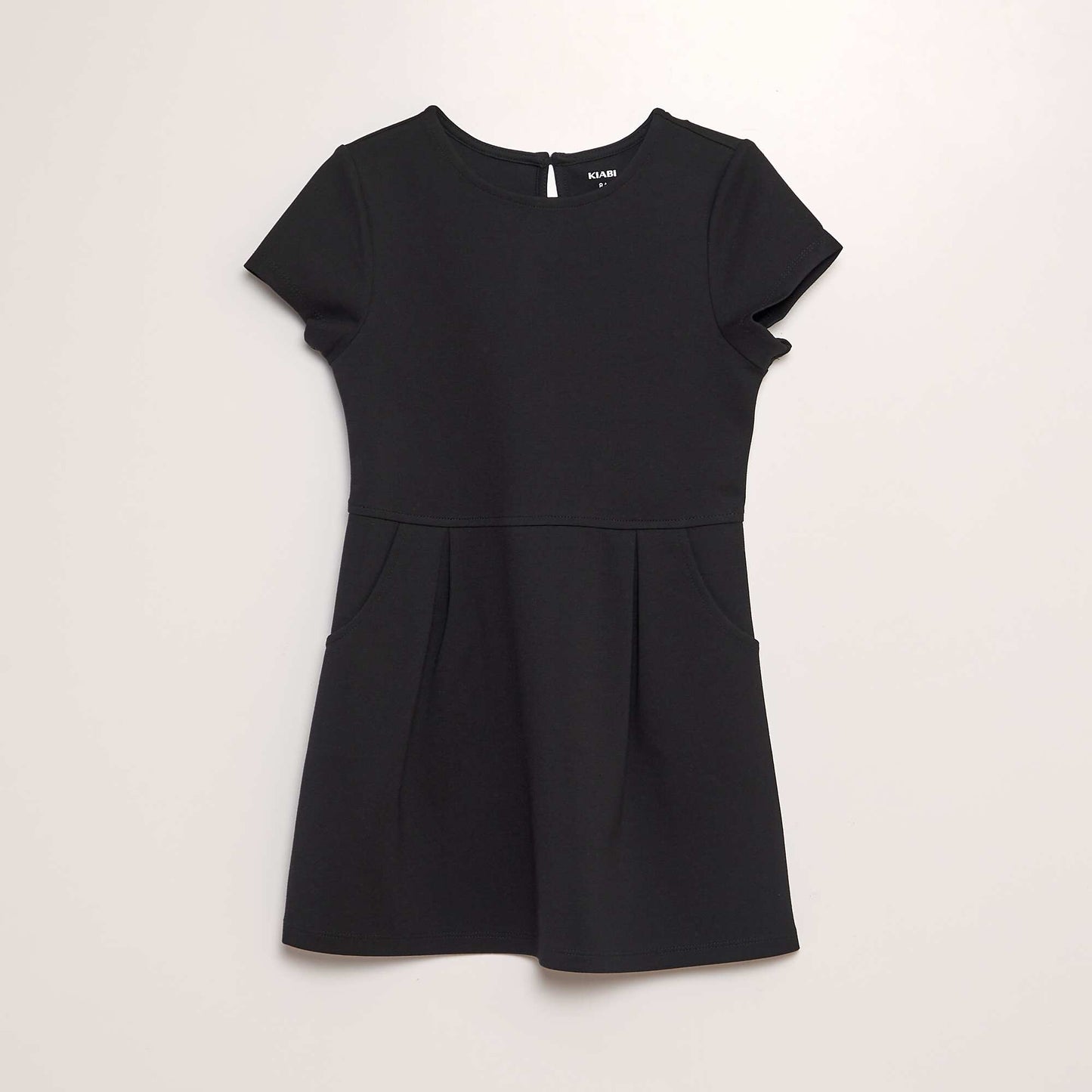 Flared jersey dress black